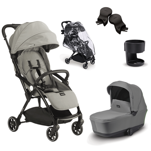 Leclerc Baby MagicFold Plus Auto-Fold Stroller Bundle - Grey