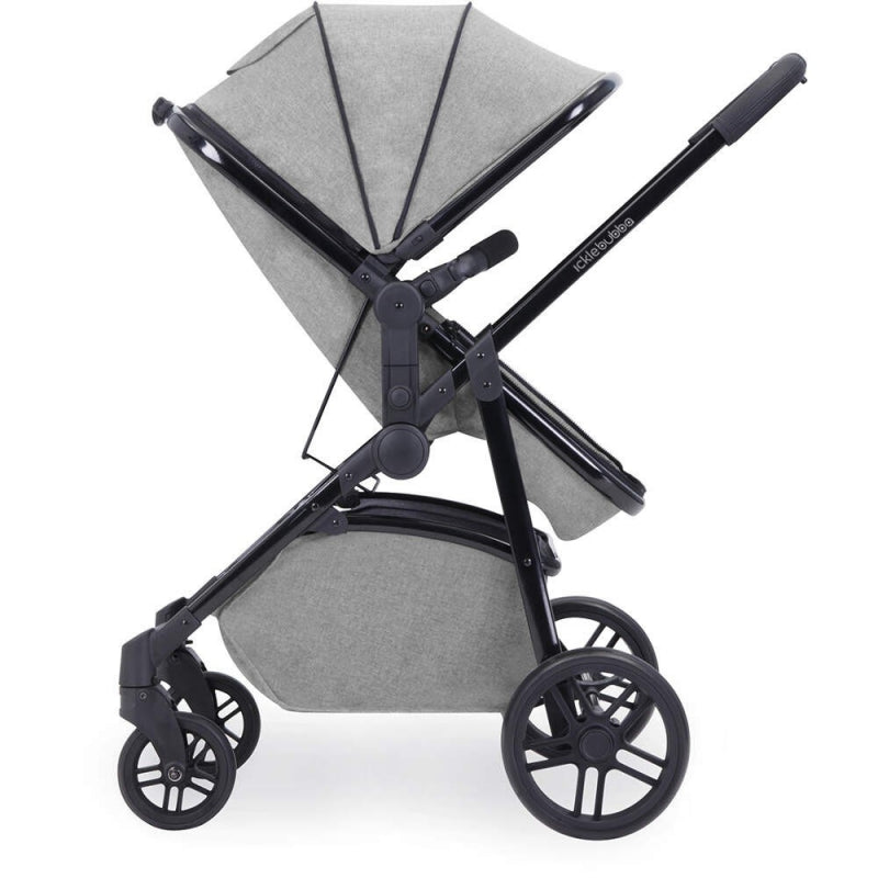 Ickle Bubba Moon i-Size Travel System with ISOFIX Base  - Silver