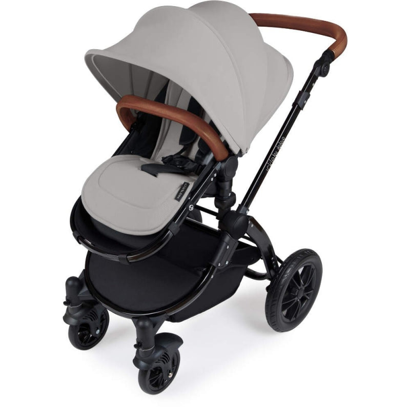 Ickle Bubba Stomp V3 i-Size All in One Travel System with ISOFIX Base - Silver on Black Frame