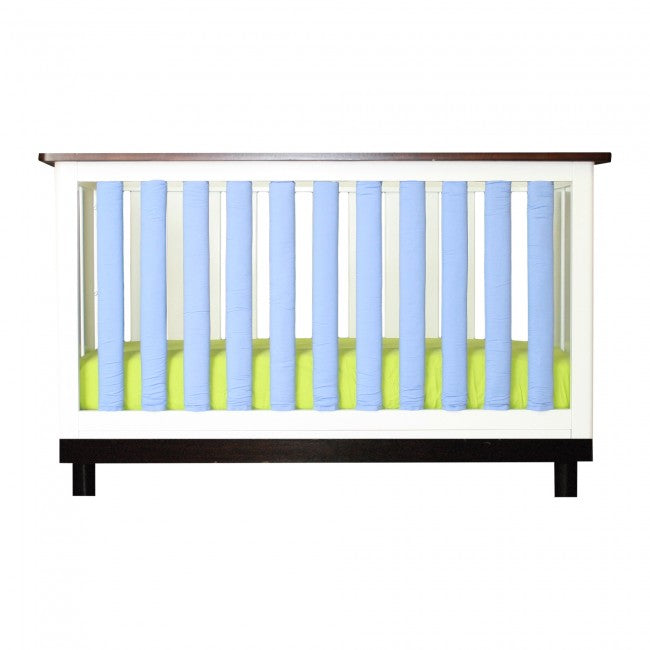 Go Mama Go - Pure Safety Vertical Crib Liners -Lime and Periwinkle