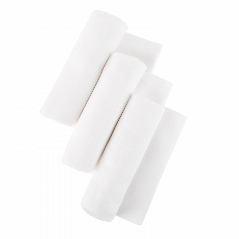 Mother & Baby 6 Pack Cotton Muslins - White _