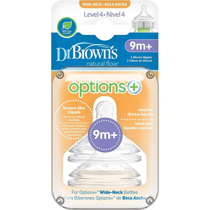 Dr Brown’s Options+ Level 4 Teats (2 Pack)