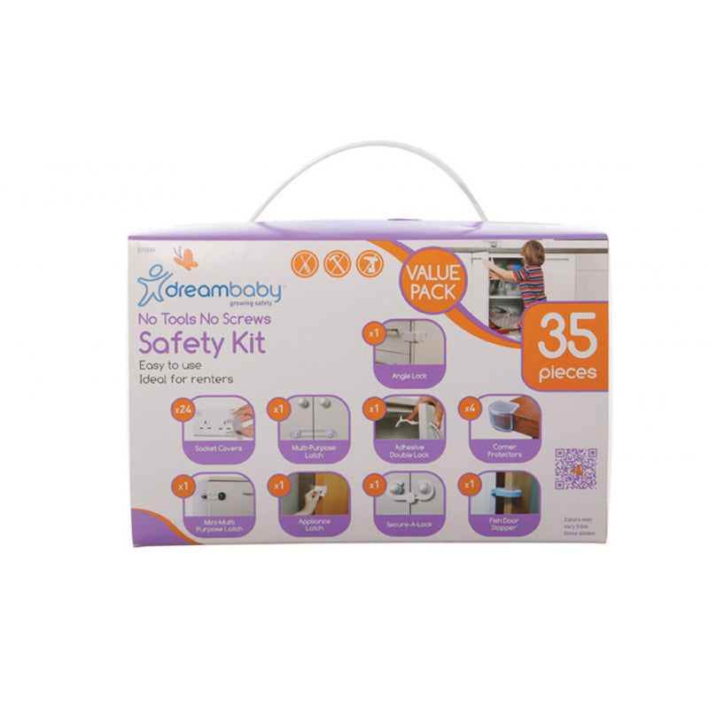 Dreambaby Home Safety Kit - 'No Tools No Screws' - 35 Piece