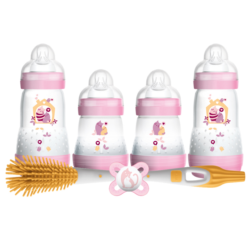 MAM Easy Start Anti-Colic Newborn Feeding Set – Pink
