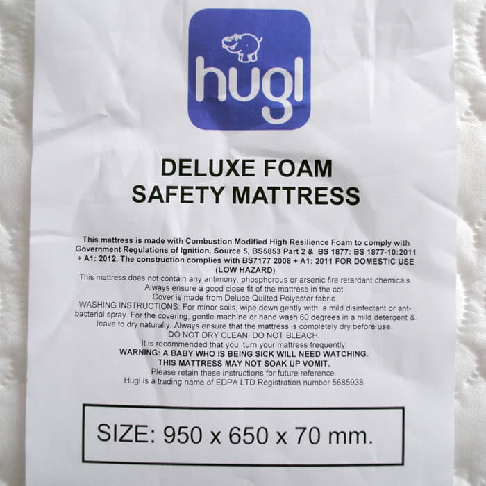 Hugl Travel Cot Mattress - Deluxe