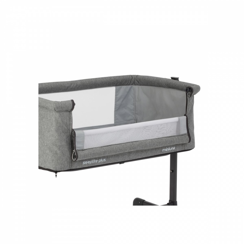 MiniUno Sleeptite Plus Co-Sleeper Crib – Grey Melange