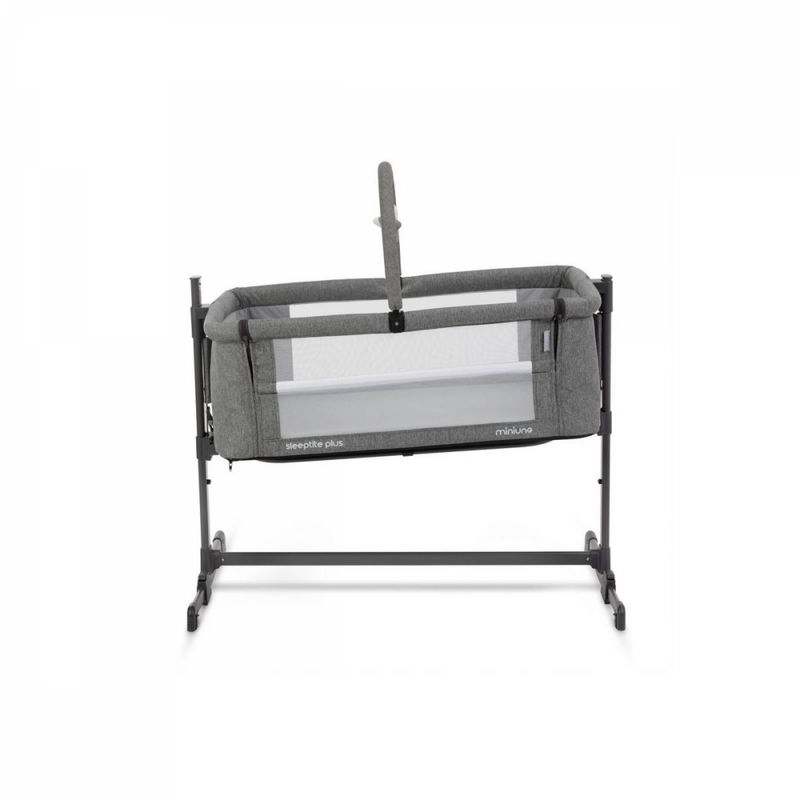 MiniUno Sleeptite Plus Co-Sleeper Crib – Grey Melange