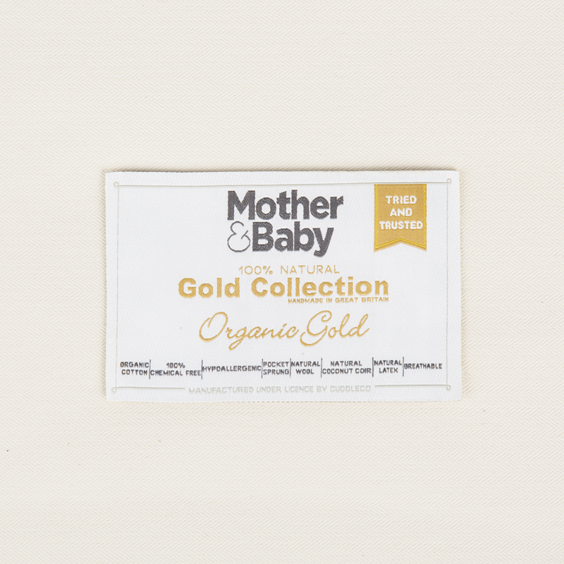 Mother&Baby Organic Gold Chemical Free Cot Mattress_