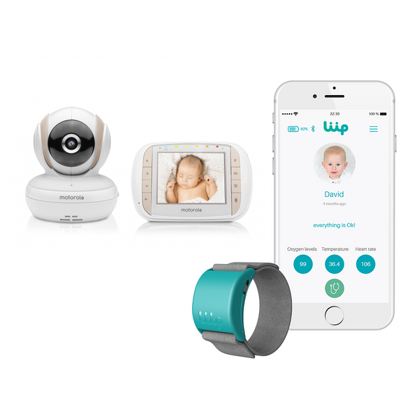 Motorola MBP35XLC 3.5″ Video Baby Monitor & Liip Smart Baby Monitor Bracelet