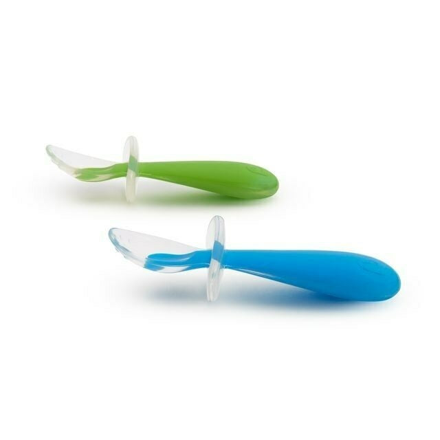 Munchkin Gentle Scoop Silicone Training Spoons 2pk - Assorted Colours