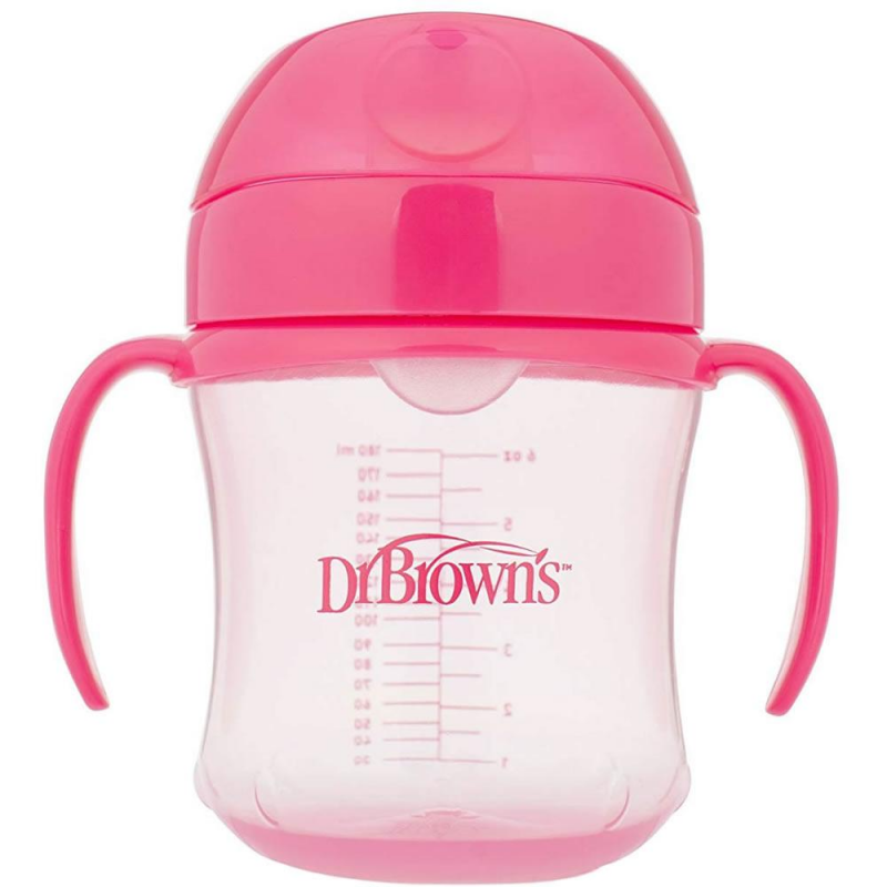 Dr Brown’s Soft Spout 180ml Trainer Cup – Pink