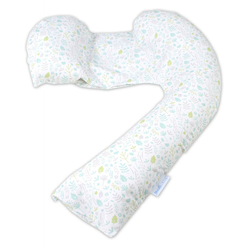 Dreamgenii Pregnancy Support and Feeding Pillow - Grey/Green