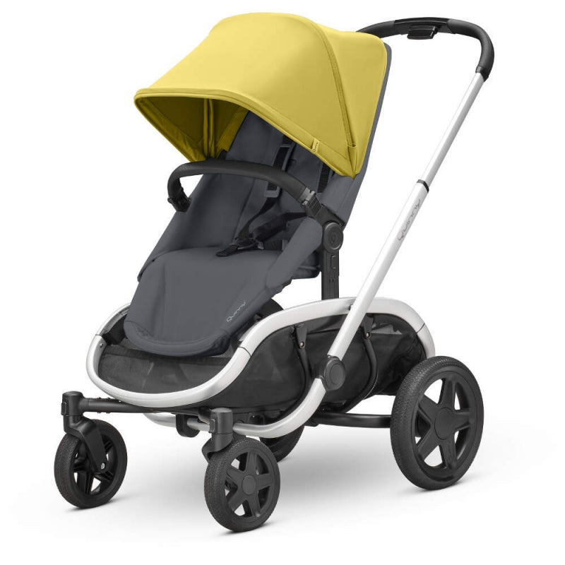Quinny Hubb Stroller and Hux Carrycot - Ochre on Graphite/Graphite