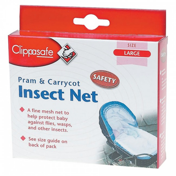 Clippasafe Pram and Carrycot Insect Net – White