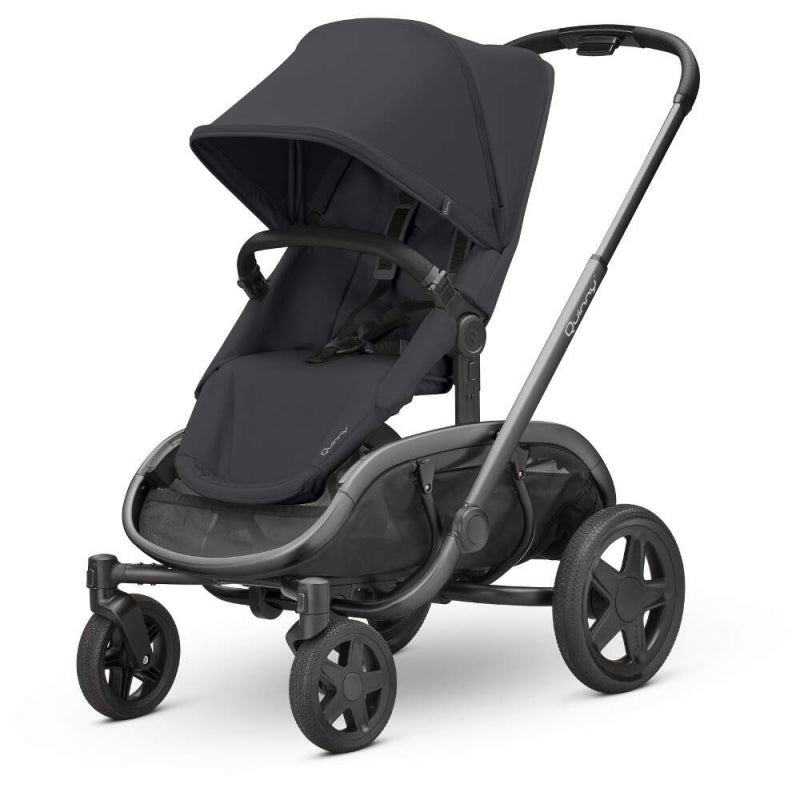 Quinny Hubb Stroller and Hux Carrycot - Black/Black