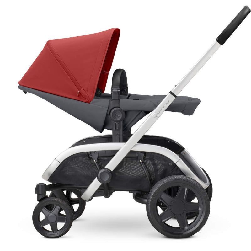 Quinny Hubb Stroller and Hux Carrycot - Red Graphite/Grey