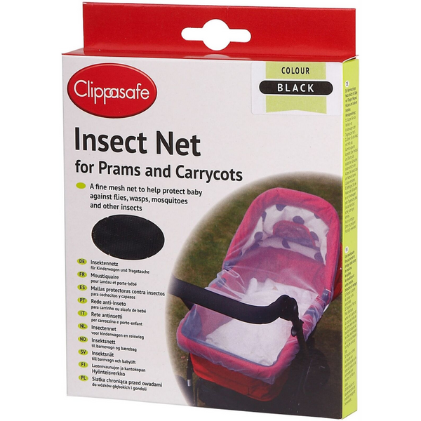 Clippasafe Pram and Carrycot Insect Net – Black