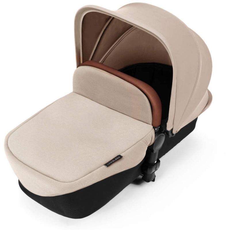 Ickle Bubba Stomp V3 i-Size All in One Travel System with ISOFIX Base - Sand on Silver Frame