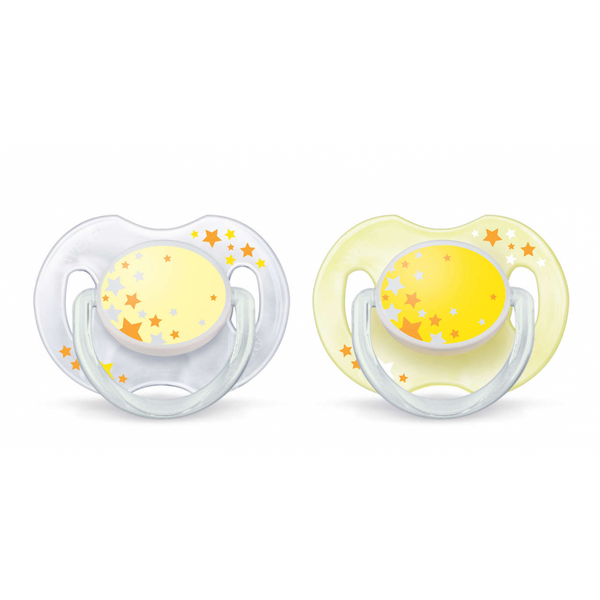 Philips AVENT Glow-in-the-Dark Soother 0m+ – Twin Pack