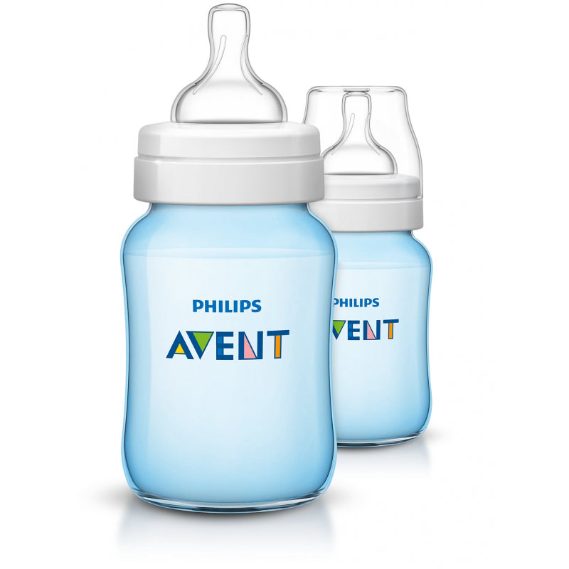 Philips AVENT Classic+ 9oz Baby Bottle (Blue) - Twin Pack