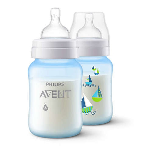 Philips AVENT Classic+ Baby Bottle - 9oz, twin pack in Blue