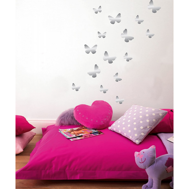 Silver Butterflies Wall Stickers