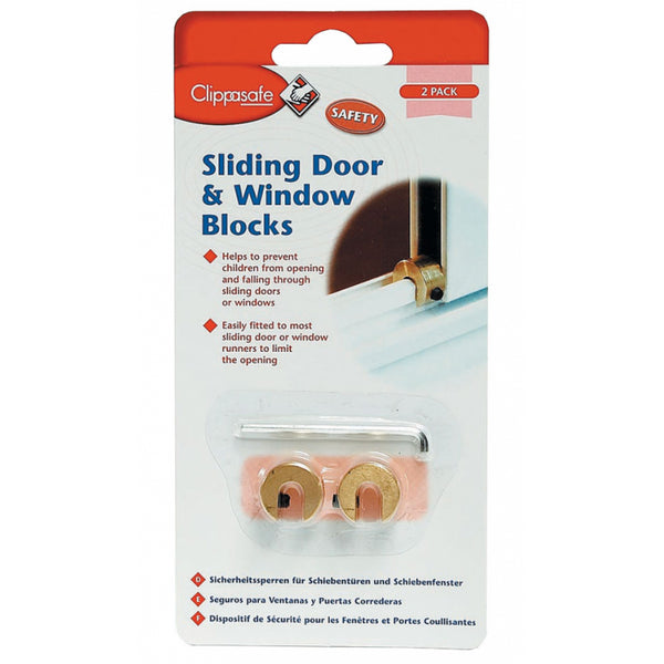 Clippasafe Sliding Window and Door Blocks - Pack of 2