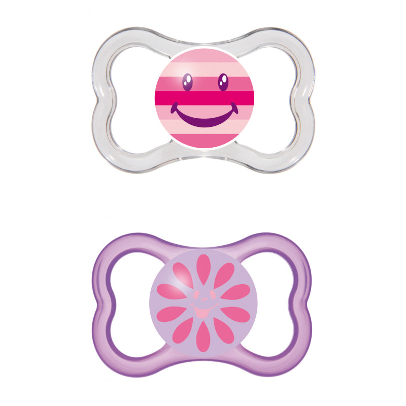 MAM Air Soother - 6m+ - Pink - Twin Pack