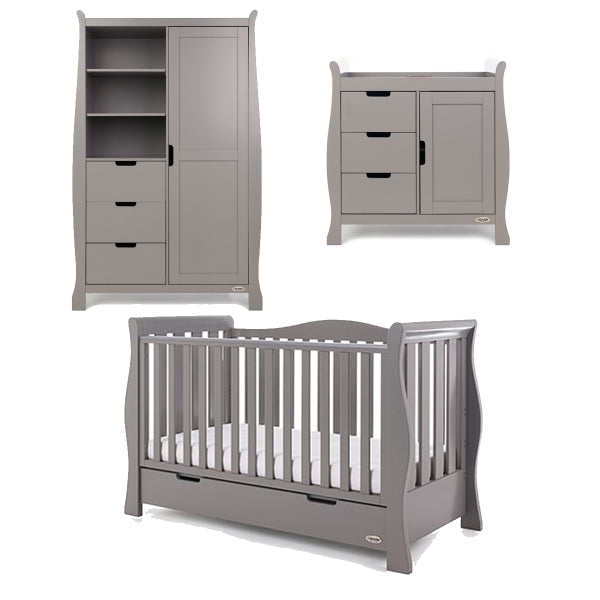 Obaby Stamford Luxe 3 Piece Room Set - Taupe Grey