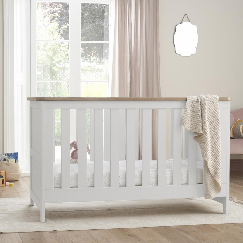Tutti Bambini Verona Cot Bed - White and Oak