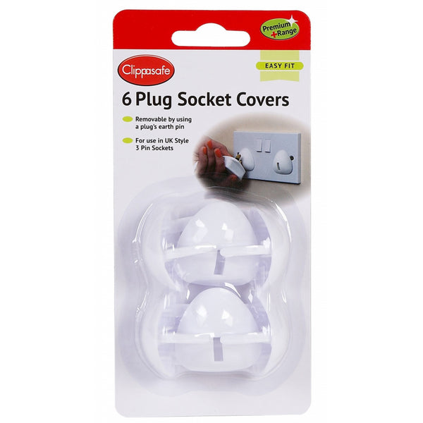 Clippasafe UK Style Plug Socket Covers - Pack of 6