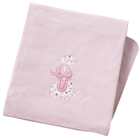 East Coast Fleece Blanket – Elephant Spot Pink