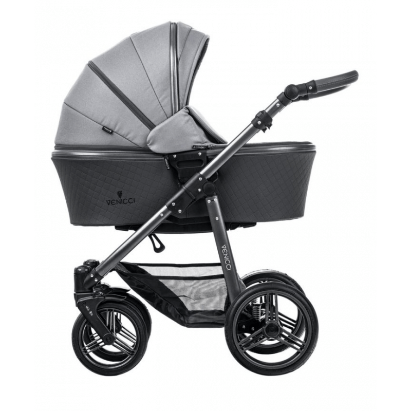 Venicci Carbo Lux 3 in 1 Travel System (9 Piece Bundle) – Natural Grey