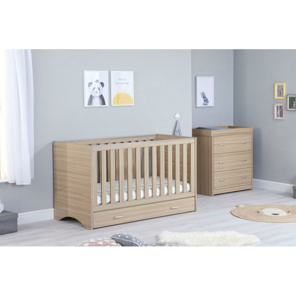 Babymore Veni 2 Piece Room Set with Drawer – Oak