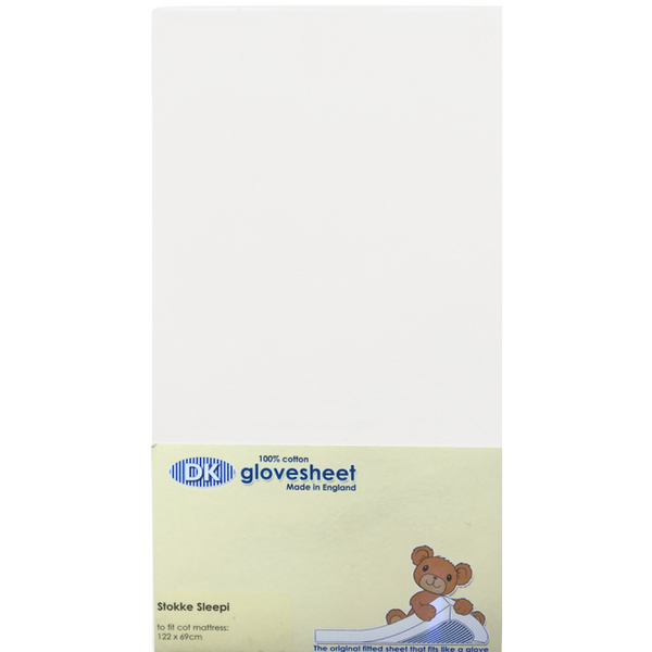 DK Glovesheet - Stokke Sleepi Fitted Sheet - White
