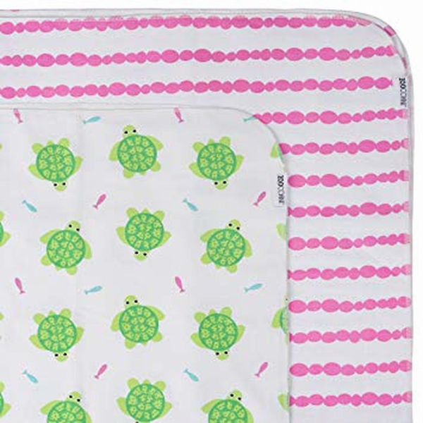 Zoocchini Flannel Receiving Blankets – Turtle/Pink