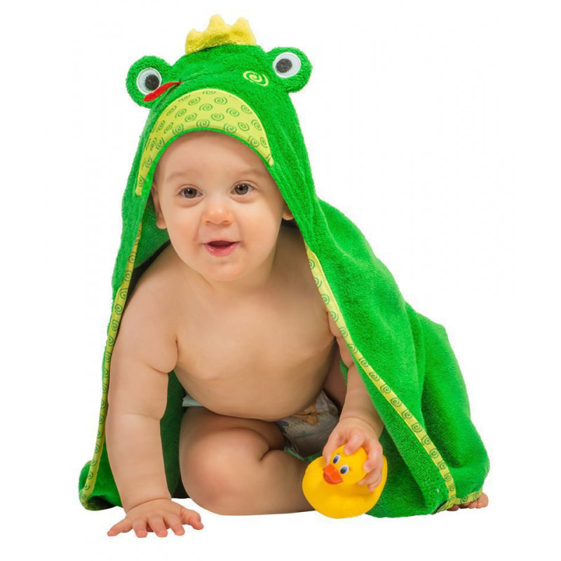 Zoocchini Baby Hooded Towels - Flippy the Frog